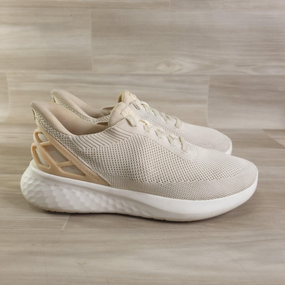 Kizik Athens Sneakers Womens 7 Mens 5.5 Cream Sand Hands-Free Slip On Shoes